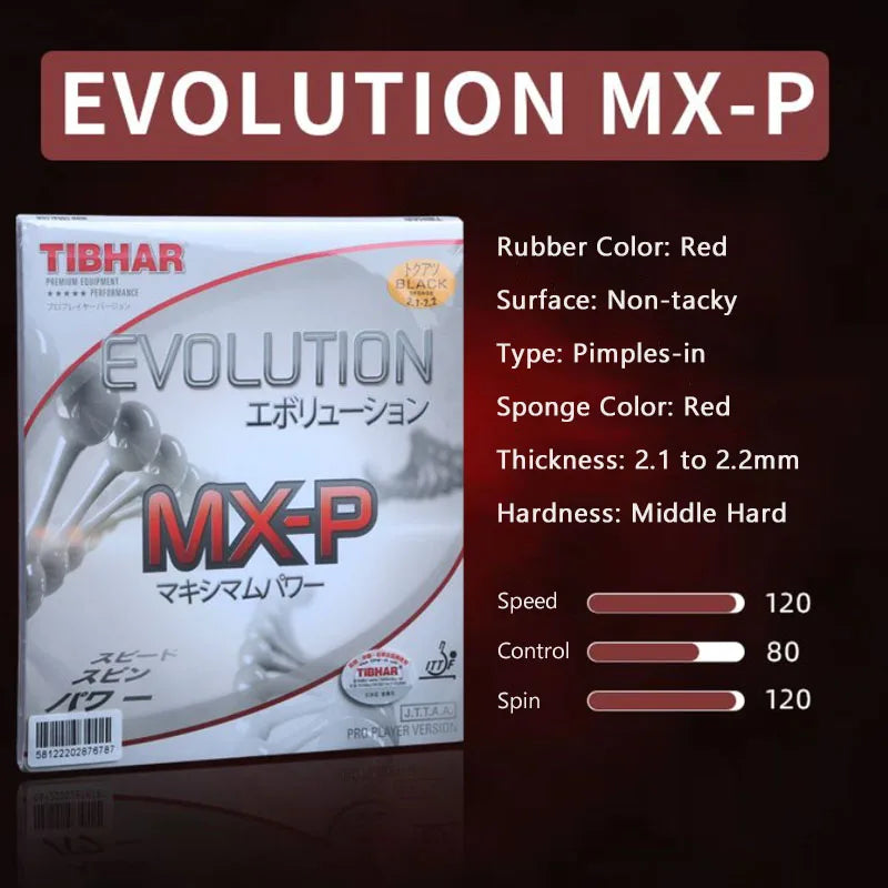 Original Tibhar Evolution EL-P MX-P Table Tennis Rubber Professional Non-tacky Pimples-in Ping Pong Rubber for Quick Attack…