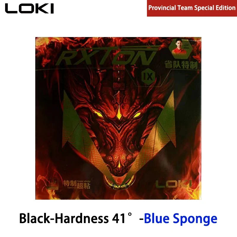 LOKI RXTON 9 Provincial Team Table Tennis Rubber Sheet Sticky Pips-in RXTON IX Rubber with 2.1mm Blue Sponge ITTF Approved…