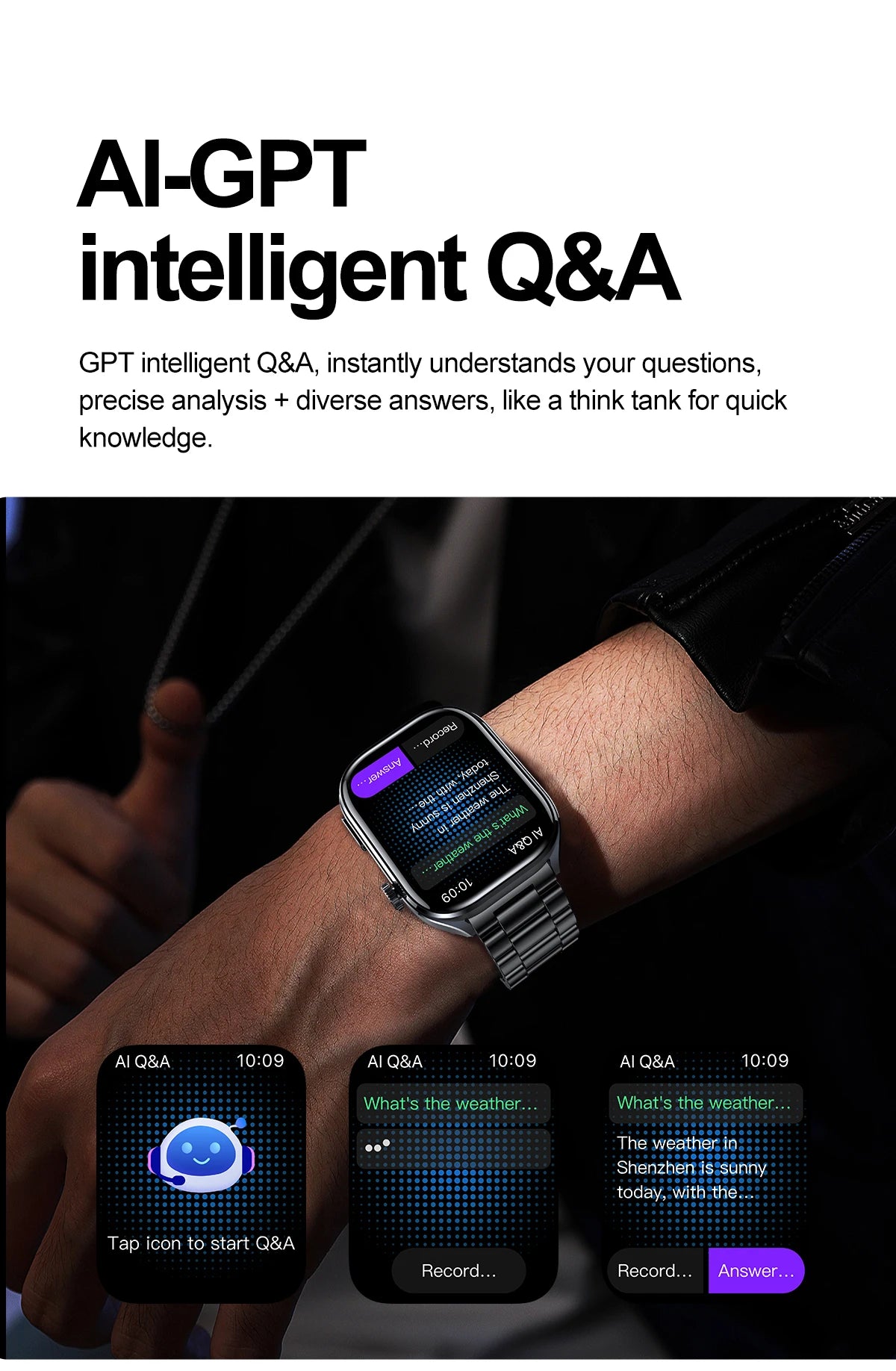 Body Composition analysis Monitoring Smart Watch Men ECG Heart Rate Blood pressure Uric Acid Health Tracker Smartwatches 2025New