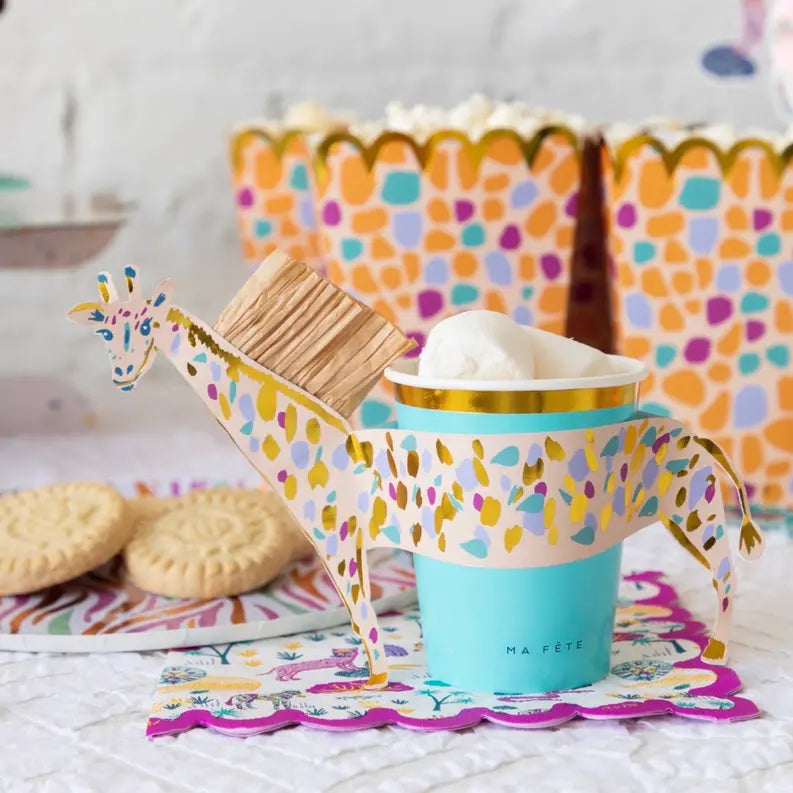 Safari Collection, Paper Cups with Giraffe Sleeves Ma Fête