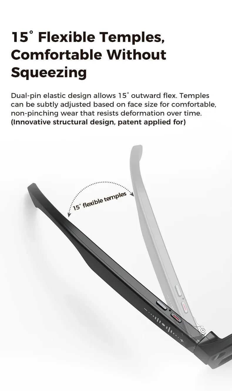 Smart Glasses AI GPT Camera 4K HD Multifunctional 3-in-1 Lens Bluetooth Call 3600Mah Battery Voice Assistant Control Sunglasses