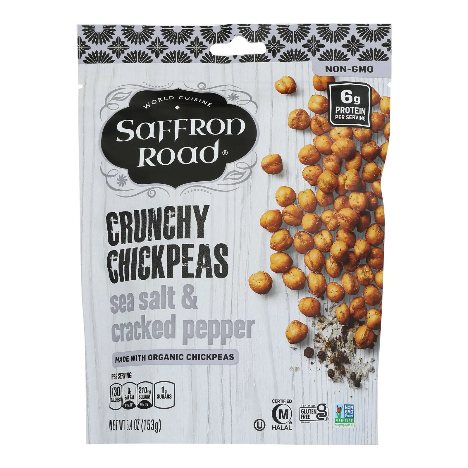 Saffron Road - Chickp Crnchy Sslt&p - Case Of 6-5.4 Oz Saffron Road