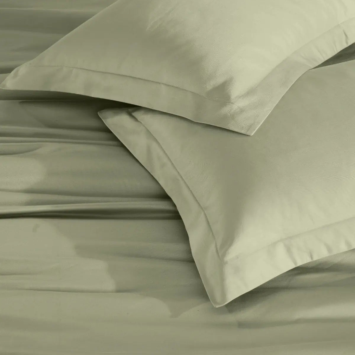 Sage King Cotton Blend Washable Duvet Cover Set Homeroots Bed & Bath