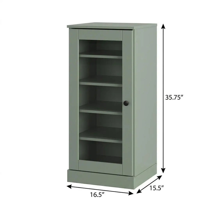 Sage Ten Pair Solid WoodShoe Storage Cabinet Homeroots Organization