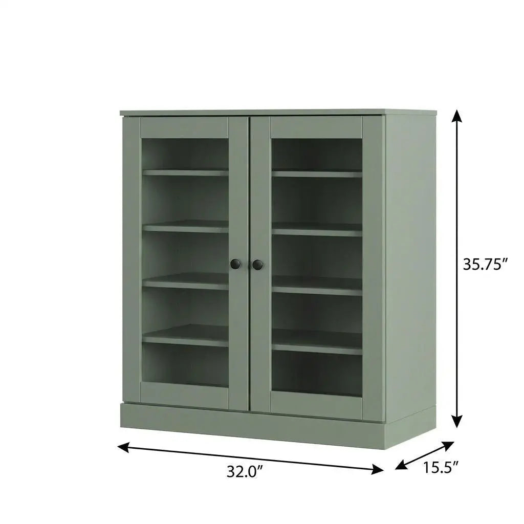 Sage Twenty Pair Solid WoodShoe Storage Cabinet Homeroots Organization