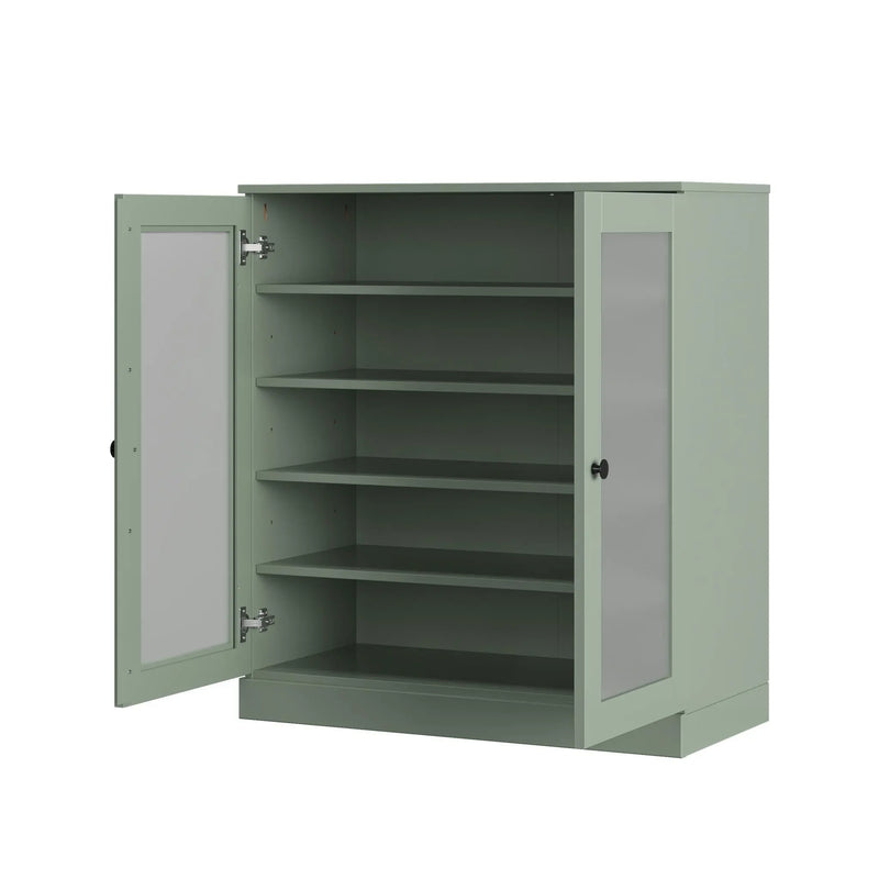 Sage Twenty Pair Solid WoodShoe Storage Cabinet Homeroots Organization