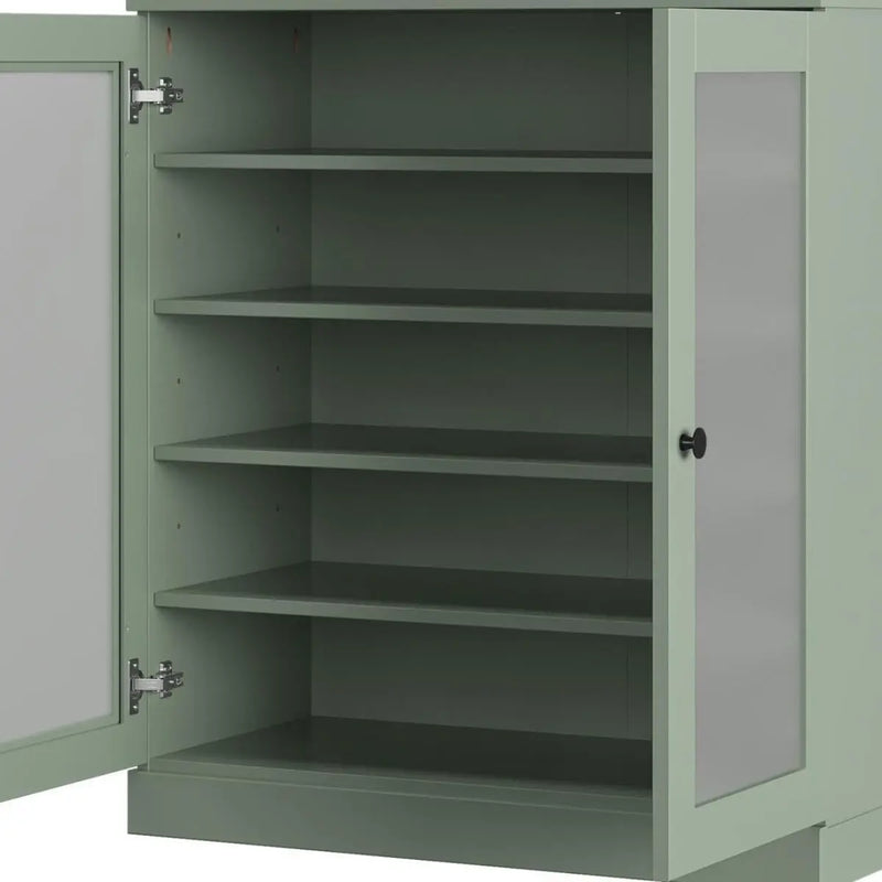 Sage Twenty Pair Solid WoodShoe Storage Cabinet Homeroots Organization