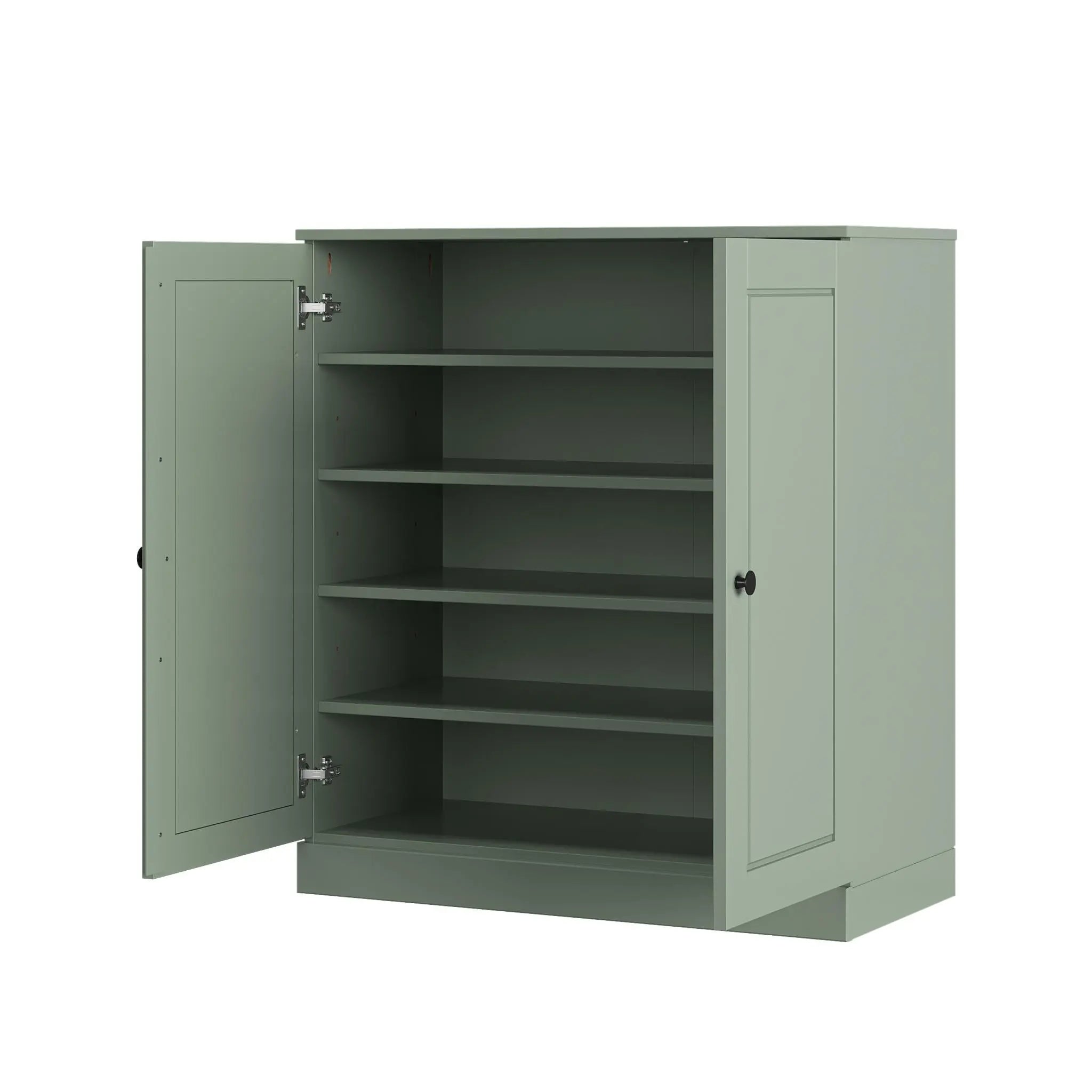 Sage Twenty Pair Solid WoodShoe Storage Cabinet Homeroots Organization