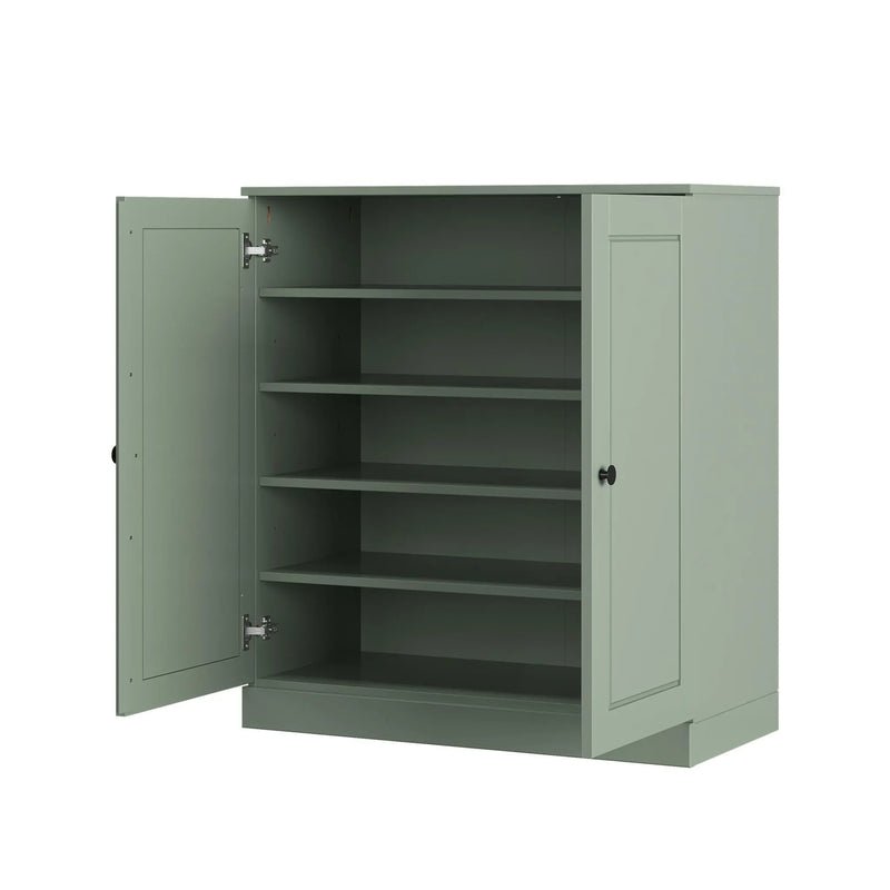 Sage Twenty Pair Solid WoodShoe Storage Cabinet Homeroots Organization