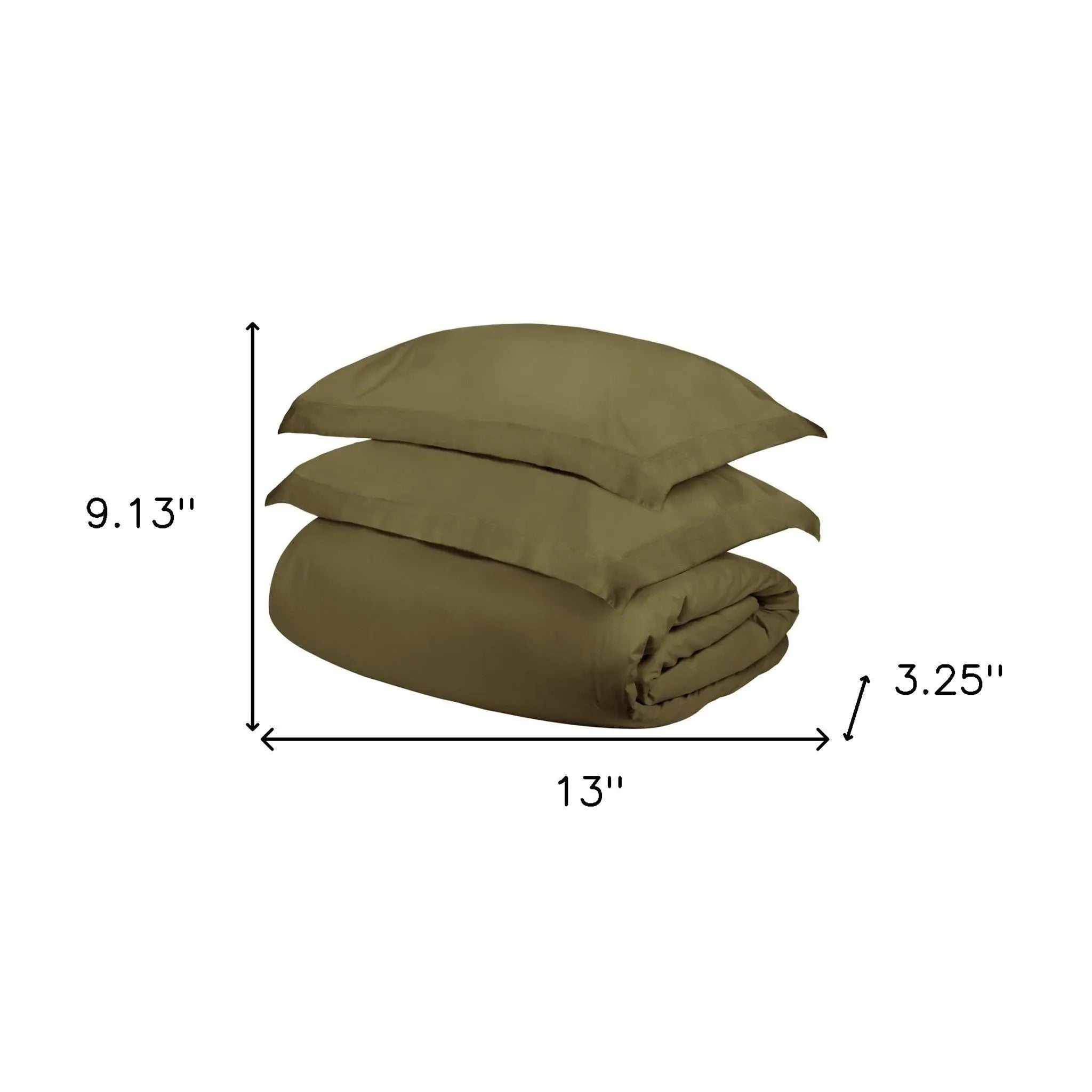 Sage Twin Cotton Blend 400 Thread Count Washable Duvet Cover Set Homeroots Bed & Bath