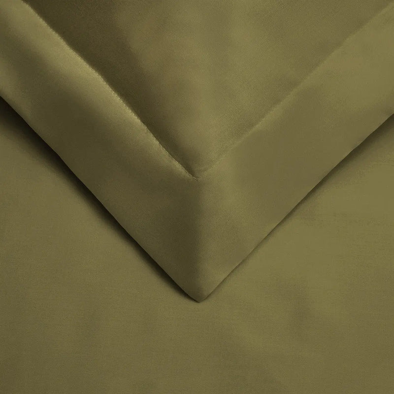Sage Twin Cotton Blend 400 Thread Count Washable Duvet Cover Set Homeroots Bed & Bath