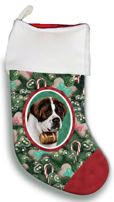 Saint Bernard- Best of Breed Christmas Stocking Best of Breed