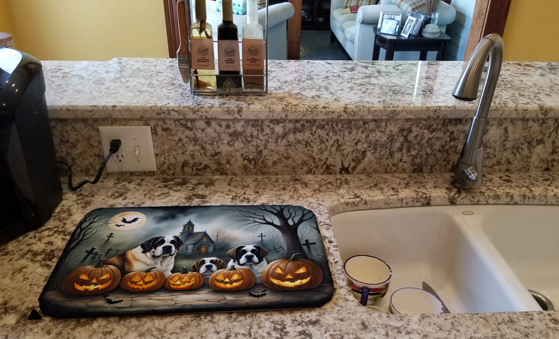 Saint Bernard Spooky Halloween Dish Drying Mat Caroline's Treasures
