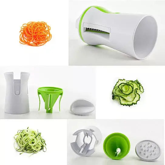 Salad Lover's Spiral Slicer 2 Blades Handheld And Compact Vista Shops