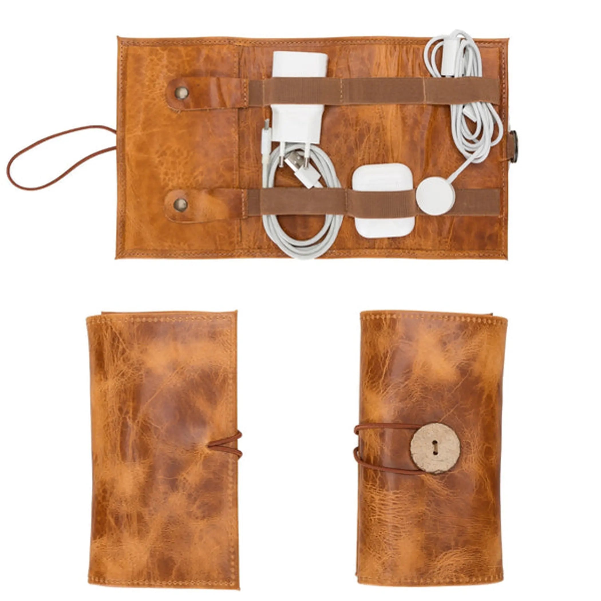 Salida Travel Pouch and Premium Leather Cable Organizer Toronata
