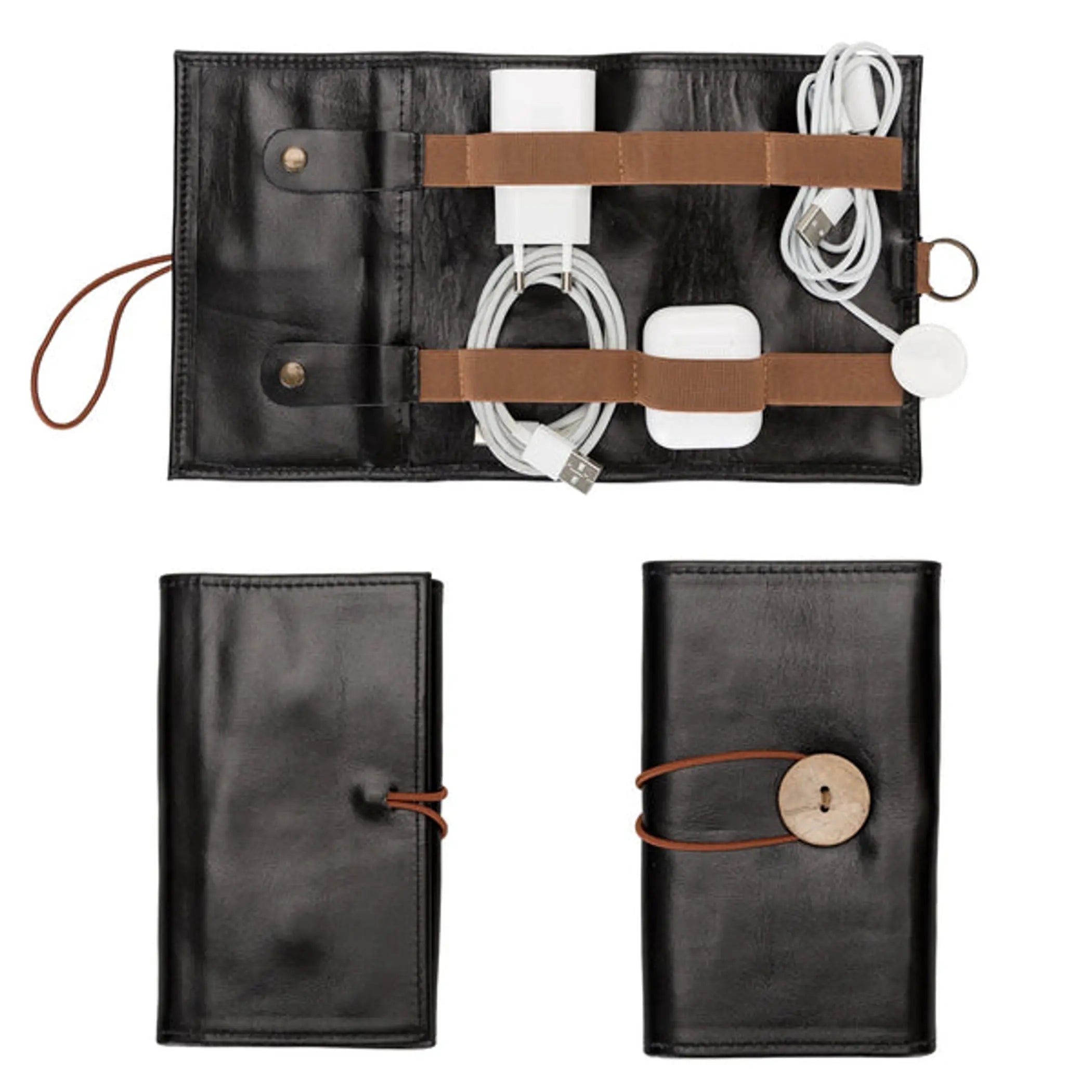 Salida Travel Pouch and Premium Leather Cable Organizer Toronata