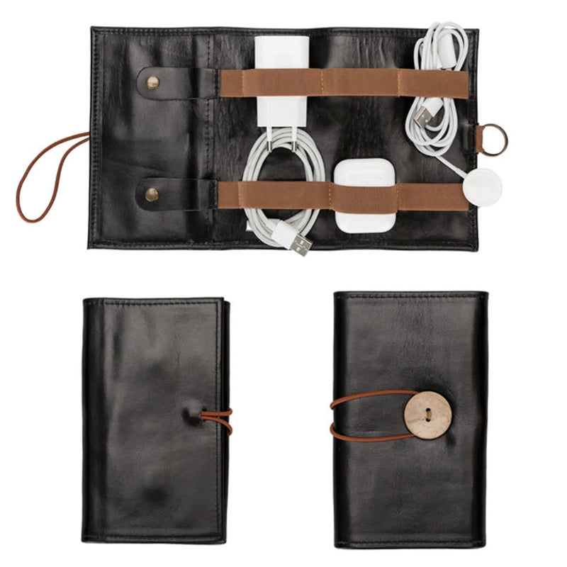 Salida Travel Pouch and Premium Leather Cable Organizer Toronata