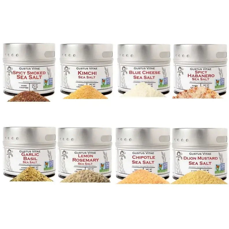 Salty Summer - Infused Salts Built For The BBQ - 8 Infused Sea Salts Gustus Vitae