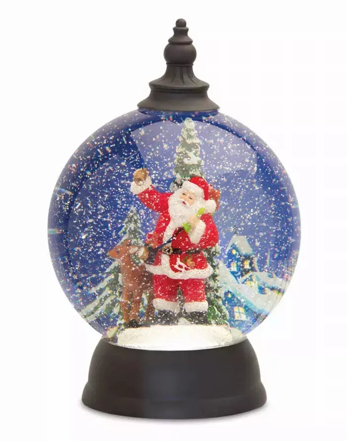 Santa in Sleigh Snow Globe 9.25"H Acrylic 6 Hr Timer 3 AA Batteries, Not Included Melrose Intl.