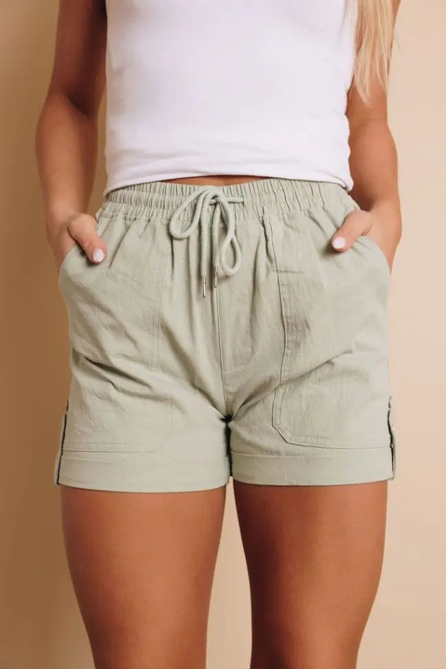 Sasha Drawstring Shorts Stay Warm in Style