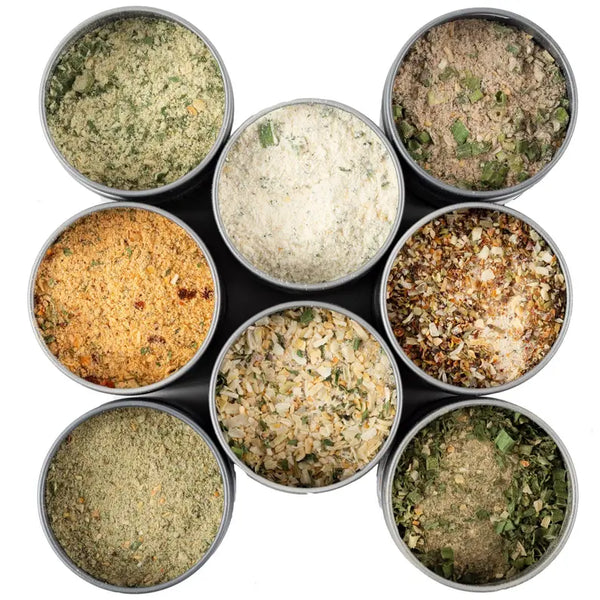 Sauce Lovers Gift Set | 8 Gourmet Seasonings In A Handsome Gift Tin Gustus Vitae