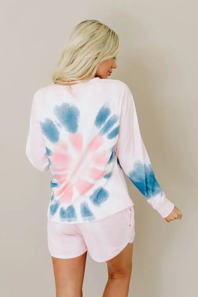 Say My Name Tie Dye Lounge Set Stay Warm in Style