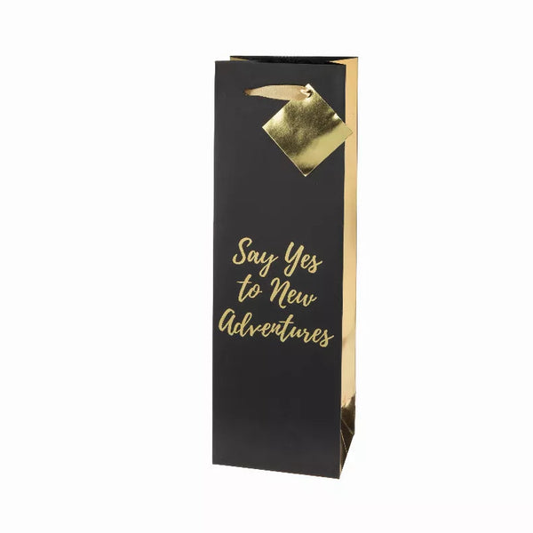 Say Yes To New Adventures Single-Bottle Wine Bag By Cakewalk True Brands