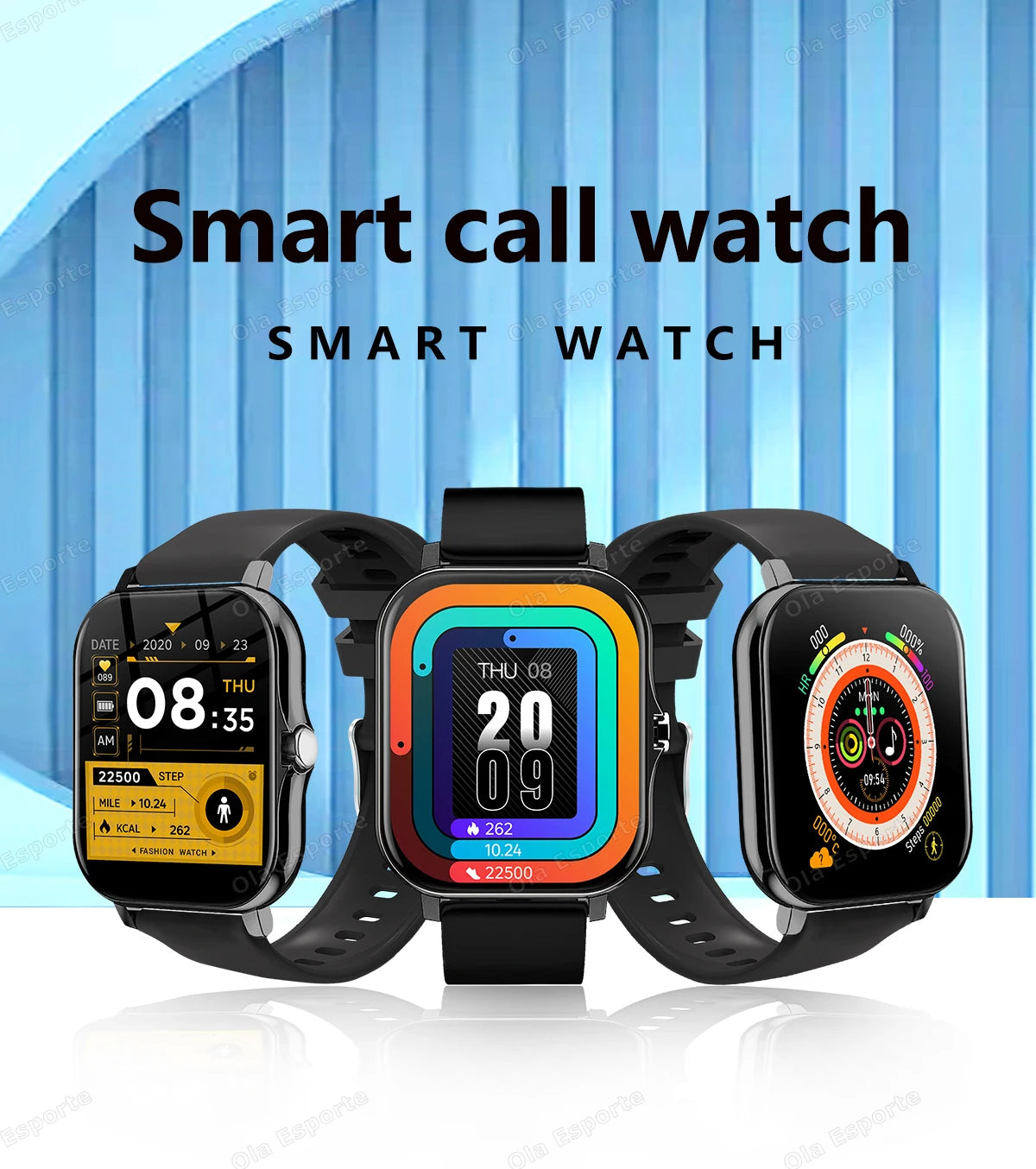 New Smart Watch 2.01 Inch HD Display Answer Make Call Message Preview Sport Modes smartwatch DIY Dial Weather Forecast Men Women