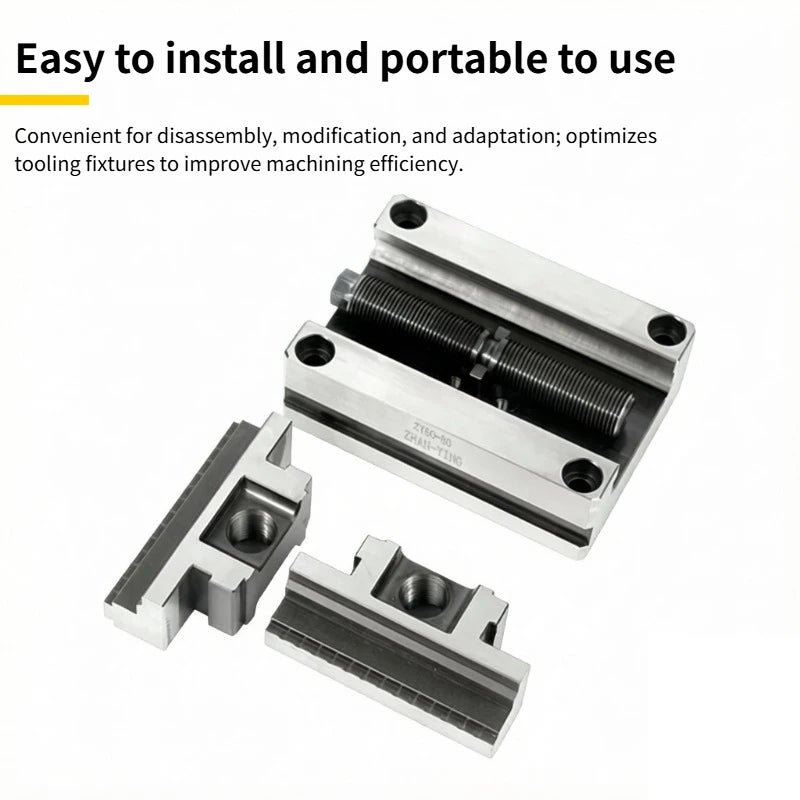 1pc CNC Self-Centering Vise ZY60-80 ZY70-100 Soft claws/Flat Nose for 4th/5th Axis Rotary Table | CNC Machining Center…