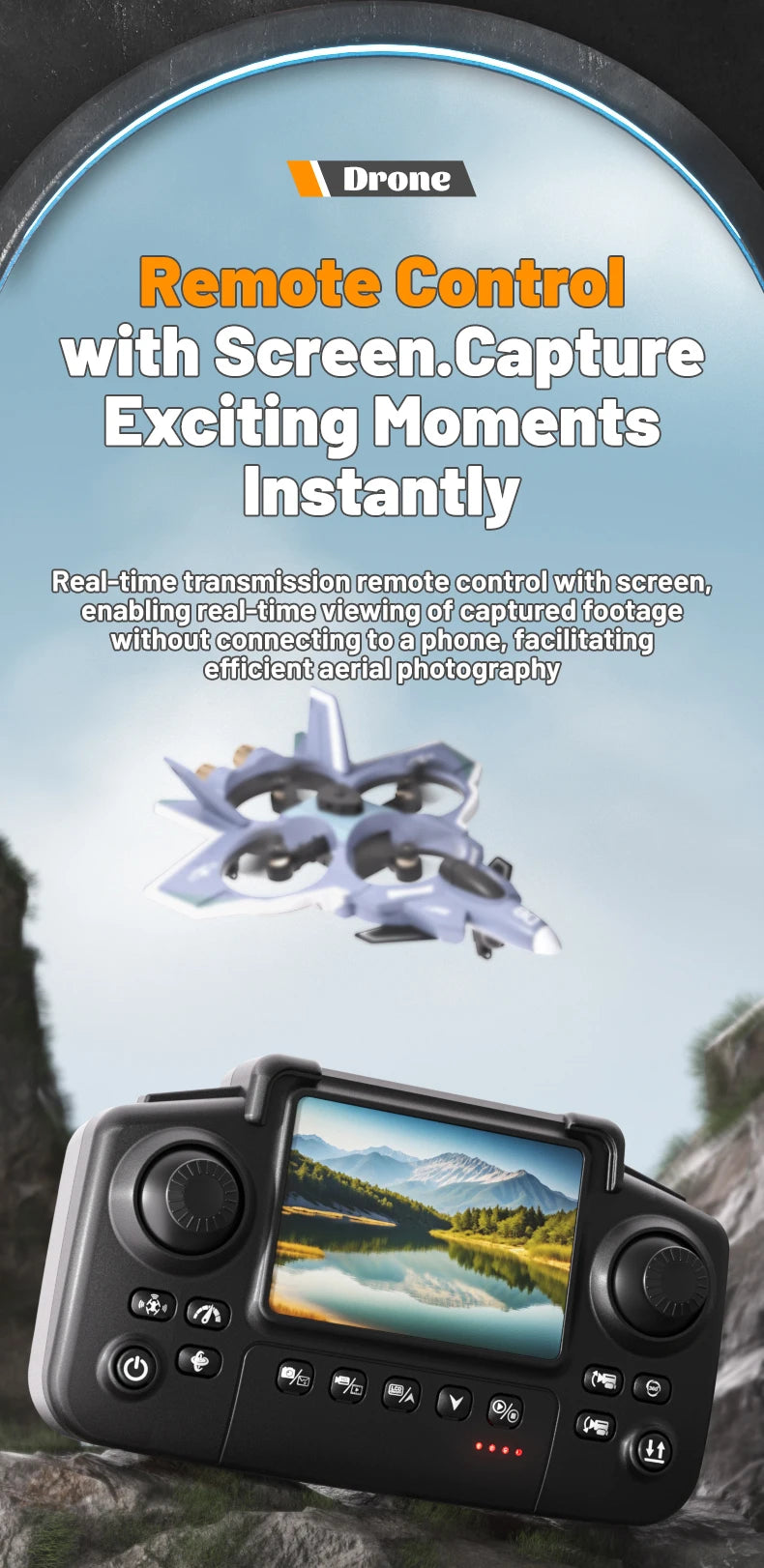 RC Plane with Camera Stunt Performance Drone With 8K Camera Fixed Wing Fighter 4CH 5G WIFI Aerial Photography Foam Toys Aircraft