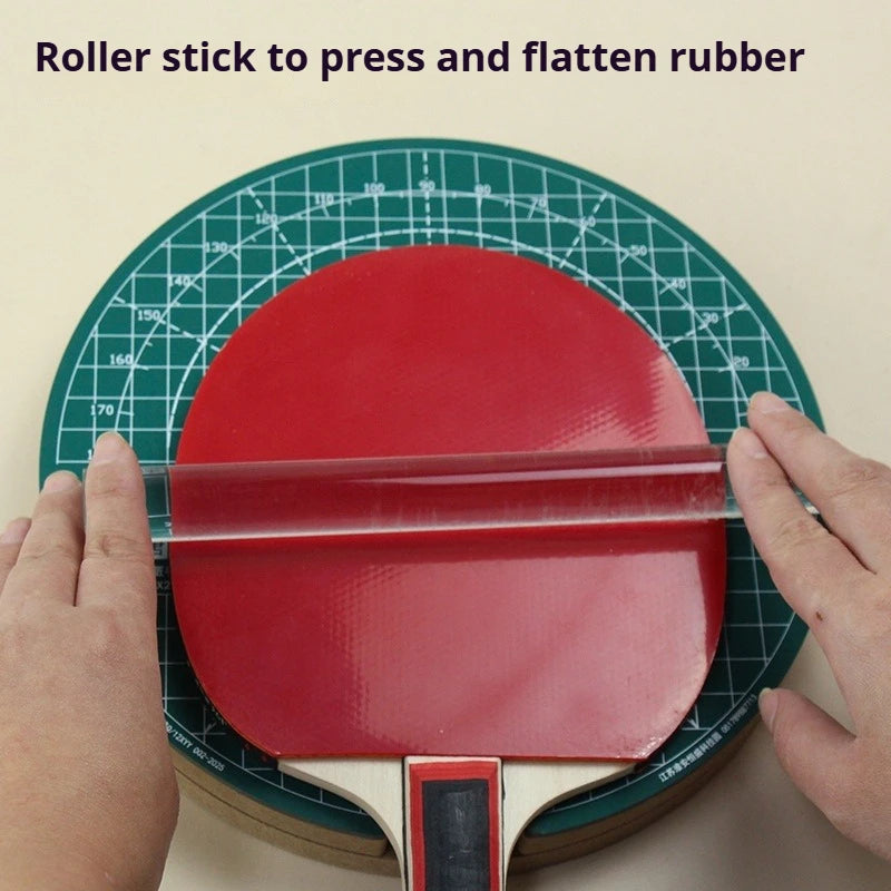 Table Tennis Rubber Rotating Cutting Mat Set Cutting Tool with Cutting Knife Ping Pong Racket Pasting DIY Accessories…