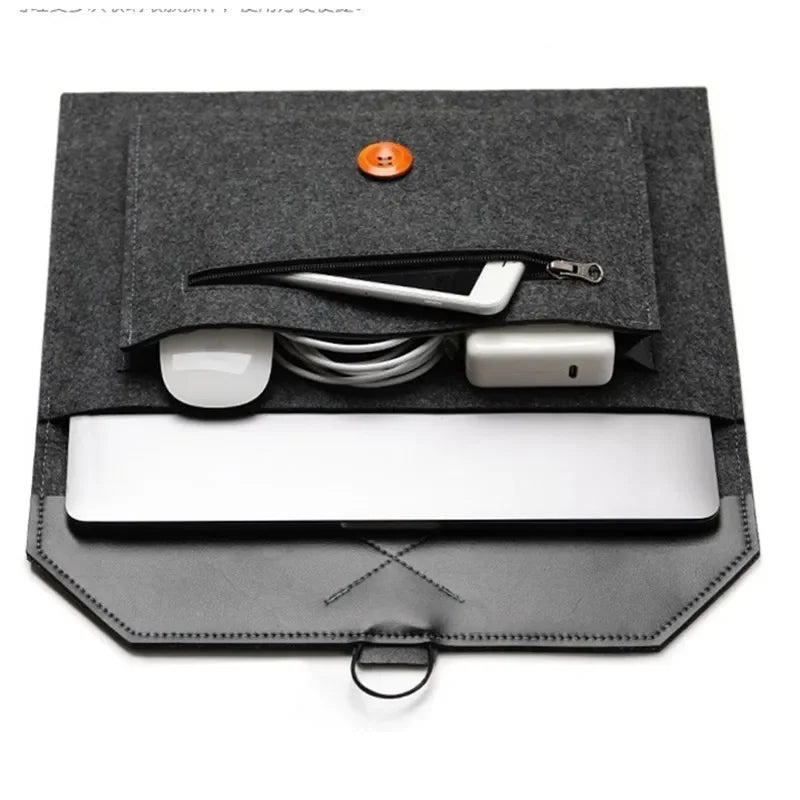 Felt Sleeve Laptop Bag 15.6 m3 14 Case for Macbook Air 13 Pro 16 12 M1 15.4 for Xiaomi  Asus Dell Lenovo Notebook bag Cover - GreatEagleInc