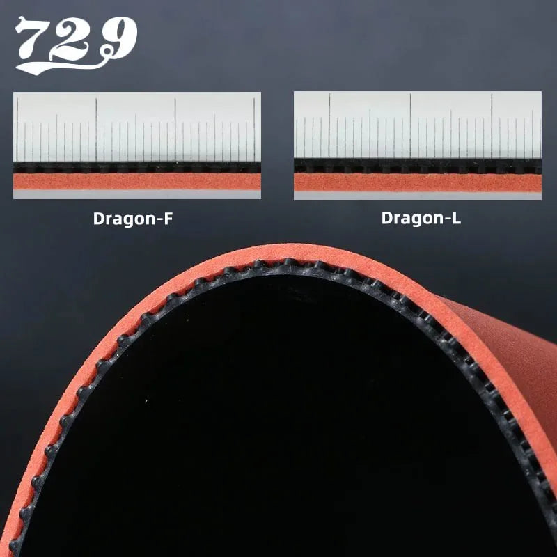 Original Friendship 729 Pro Dragon F Pro Dragon L Table Tennis Rubber 50th Anniversary Special Ping Pong Rubber - L Soft red