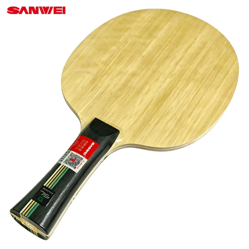SANWEI 75R 75G Table Tennis Blade Professional 5+2 Carbon Ping Pong Blade Base Board with Original Gift Box - 75R FL Grip