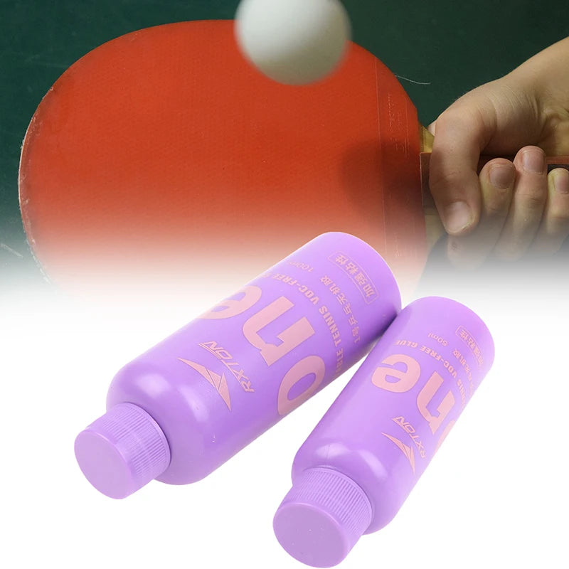 50/100ml Professional Inorganic Glue Adhesive Table Tennis Racket Ping Pong Bat Rubber High Adhesion With Sponge Wipe - 50ml