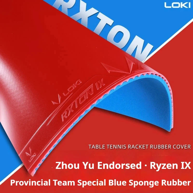 LOKI RXTON 9 Provincial Team Table Tennis Rubber Sheet Sticky Pips-in RXTON IX Rubber with 2.1mm Blue Sponge ITTF Approved…