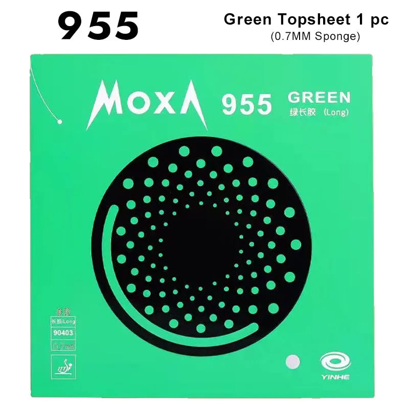 YINHE 955 Table Tennis Rubber Long Pimples Anti-spin Ping Pong Rubber Sheet 955 OX/0.7mm Sponge - Green OX