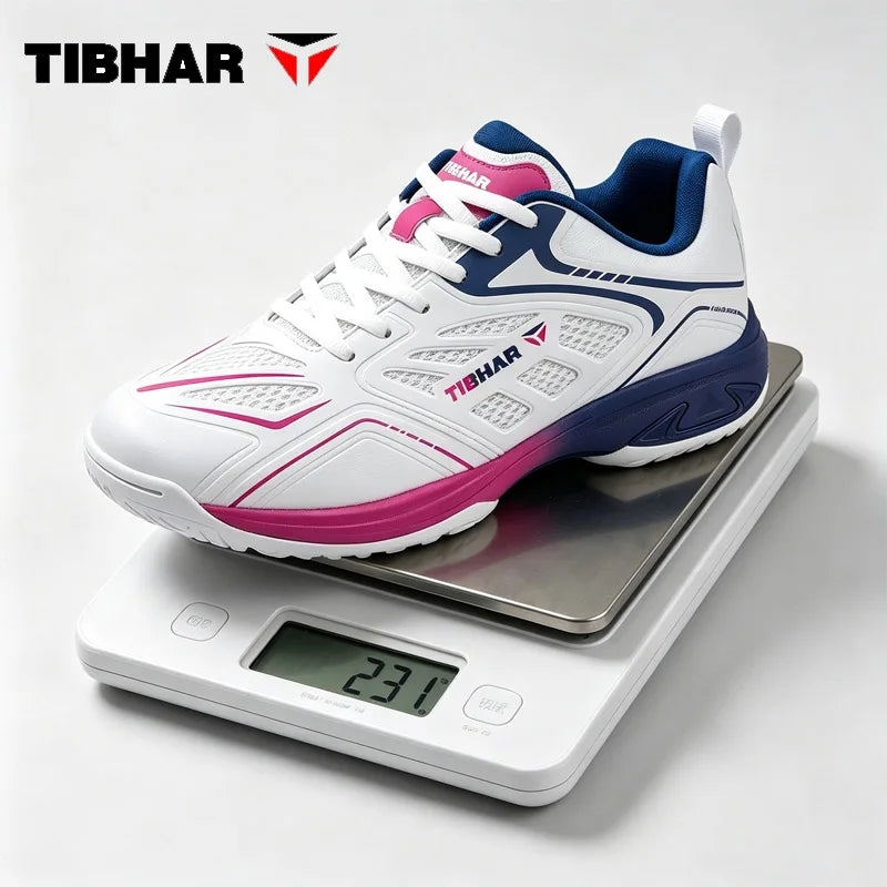 TIBHAR 02619 Table Tennis Shoes Men Women Ultra-Light Non-Slip Ping Pong Sneakers Sports Shoes Rubber Sole TPU Support -…
