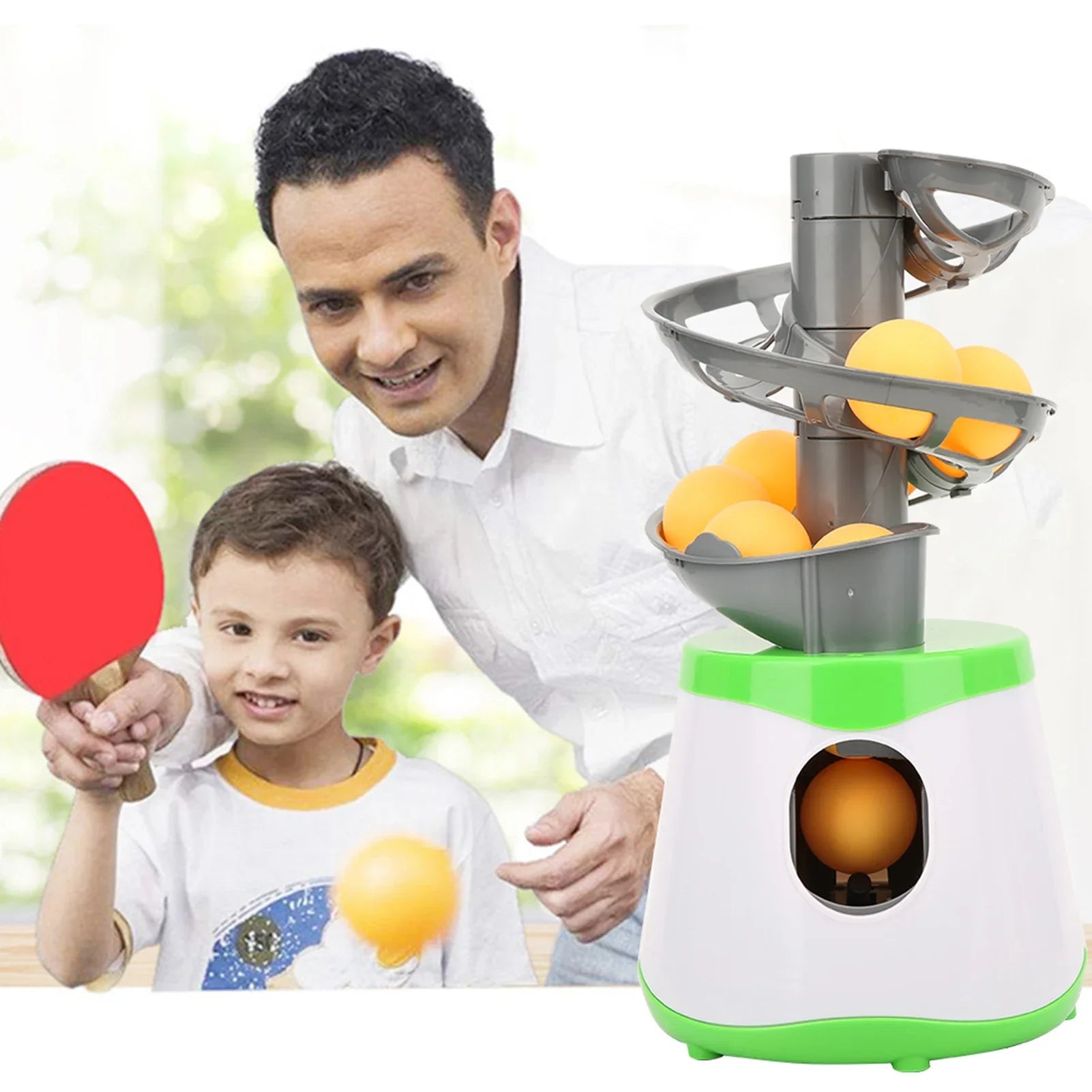 4*AA Battery Mini Table Tennis Robot Service Pitching Machine Trainer Adult Kid Sport Game Gift Racquet Sport 10 Ping Pong…