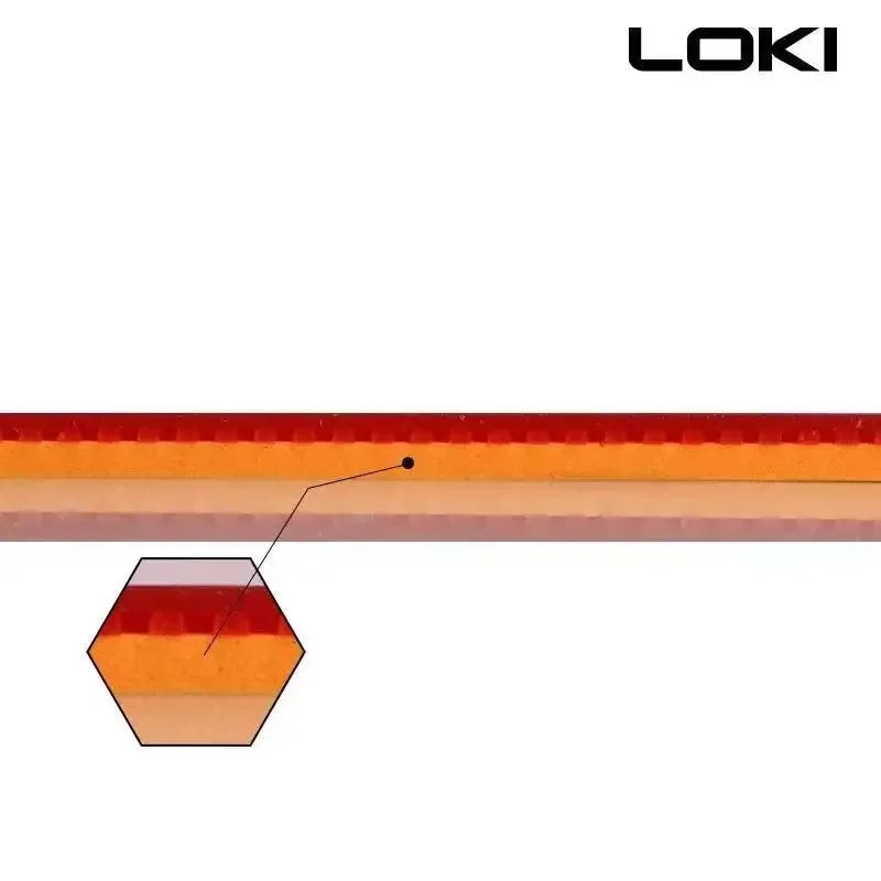 Table Tennis Rubber Sticky Rubbers Loop Spin Offensive Ping Pong Sponge Original Loki Ping Pong Rubber - Red