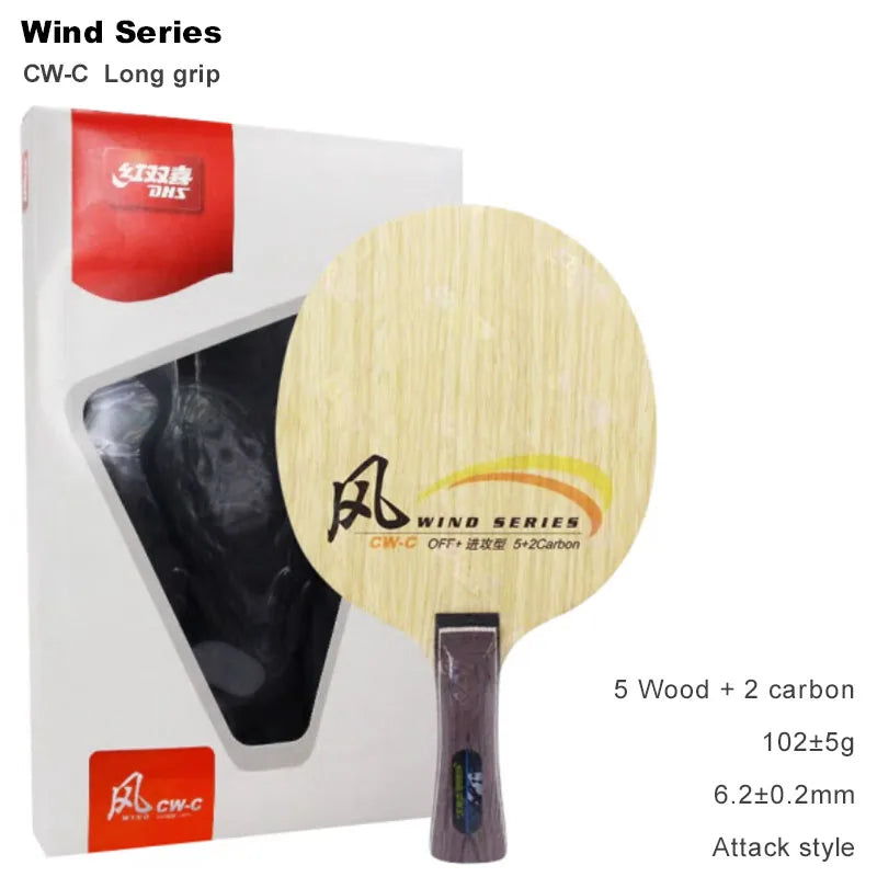 Professional DHS Wind Series CW-C CW-D Table Tennis Blade Original 5 Full Wood And 2 Carbon Fiber Ping Pong Blade - CW-C FL…