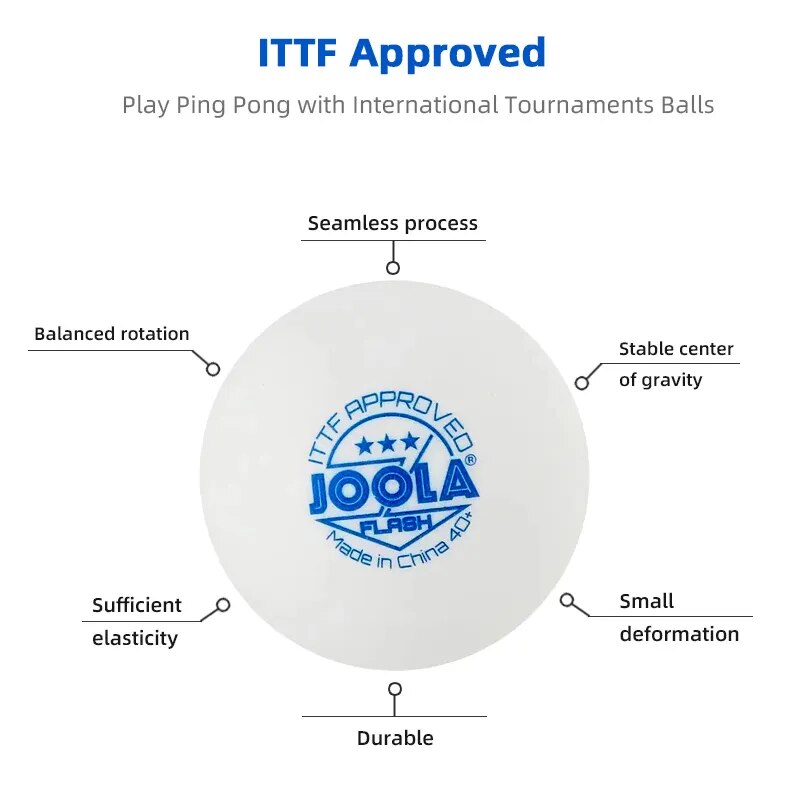 JOOLA Table Tennis Balls 3 Star Seamless Special for European Games Professional Ping Pong Balls with ITTF Approved