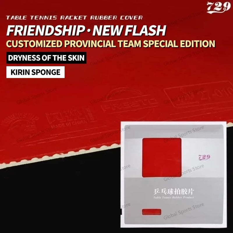 729 Friendship PRESTO Spin / Speed Table Tennis Rubber Non-Sticky Ping Pong Rubber with Kirin Cake Sponge Specially Version…