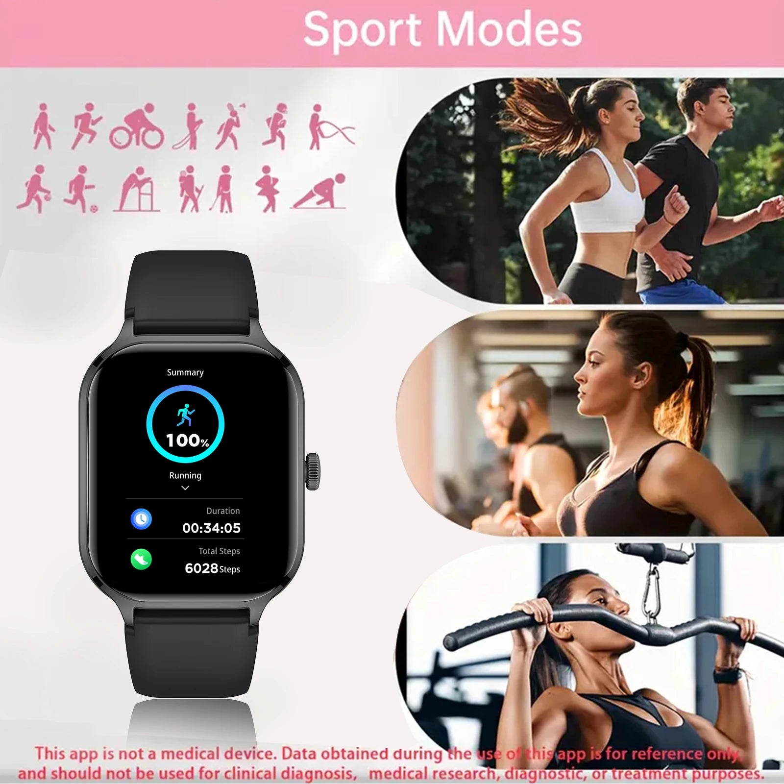 Smart Watch For Women Full Touch Screen Bluetooth Call Watches Sport Fitness Tracker Smartwatch Lady
