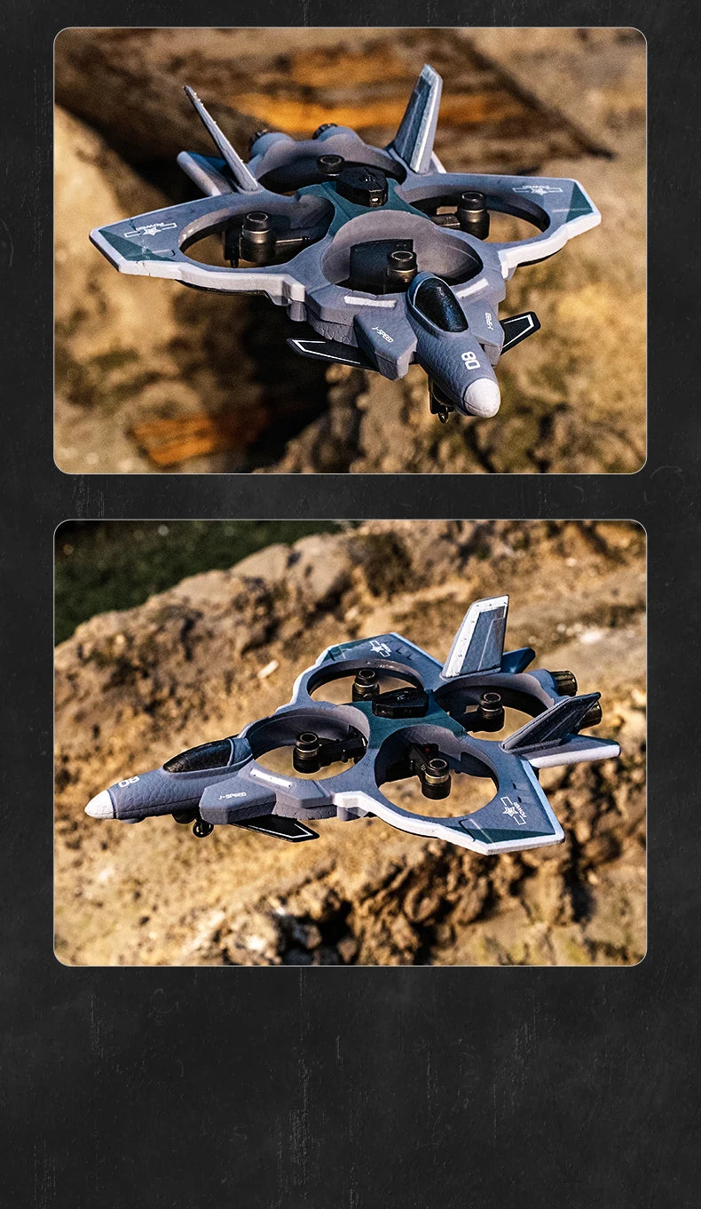 RC Plane with Camera Stunt Performance Drone With 8K Camera Fixed Wing Fighter 4CH 5G WIFI Aerial Photography Foam Toys Aircraft