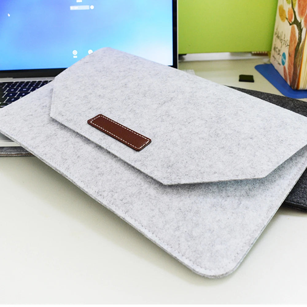 Soft Sleeve Wool Felt Laptop Bag For Macbook Air Pro Retina 11 12 13 13.3 14 15.4 15.6 inch PC Case Cover for HP Dell Mac book