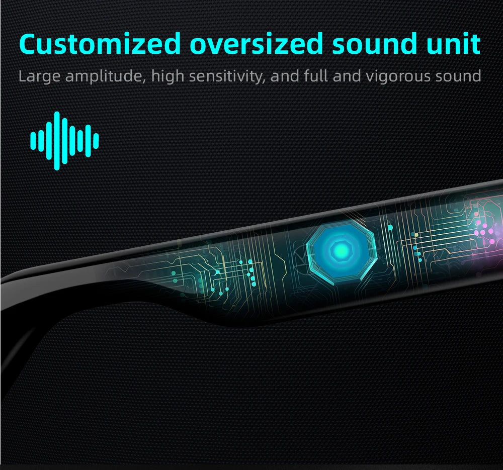 SG-13 Smart glasses, Bluetooth earphones, clear vision | UV resistant touch function | Versatile facial features
