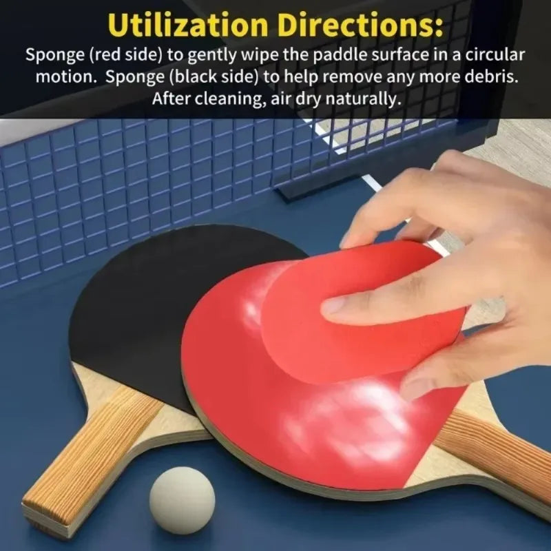 Professional 1/3/5Pcs Red Table Tennis Racket Cleaner Brush – Sponge Rubber Eraser for Ping Pong & Tennis, High-Quality…