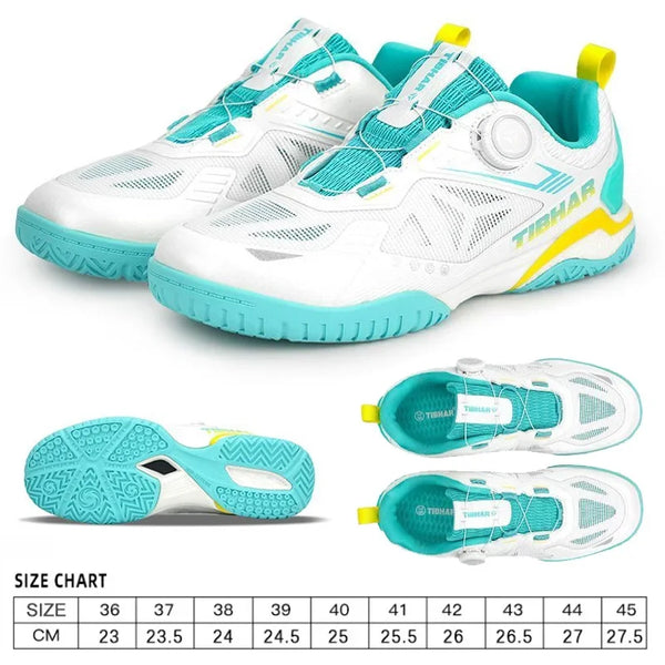 New TIBHAR Table Tennis Shoes Men Women Professional Ping Pong Sneakers Indoor Court Footwear With Popcorn Cushion & Carbon…