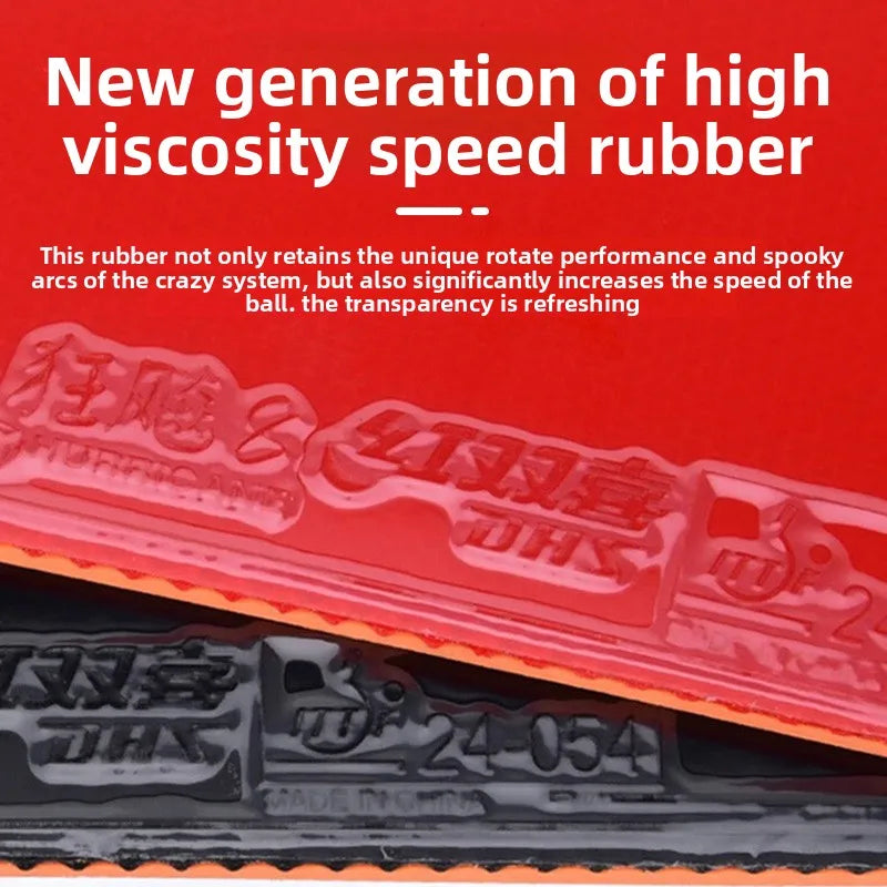 DHS Hurricane 8 Table Tennis Rubber Sheet with High Elastic Sponge Pips-in Sticky Ping Pong Rubber PF4 Hurricane 8-80 Fast…